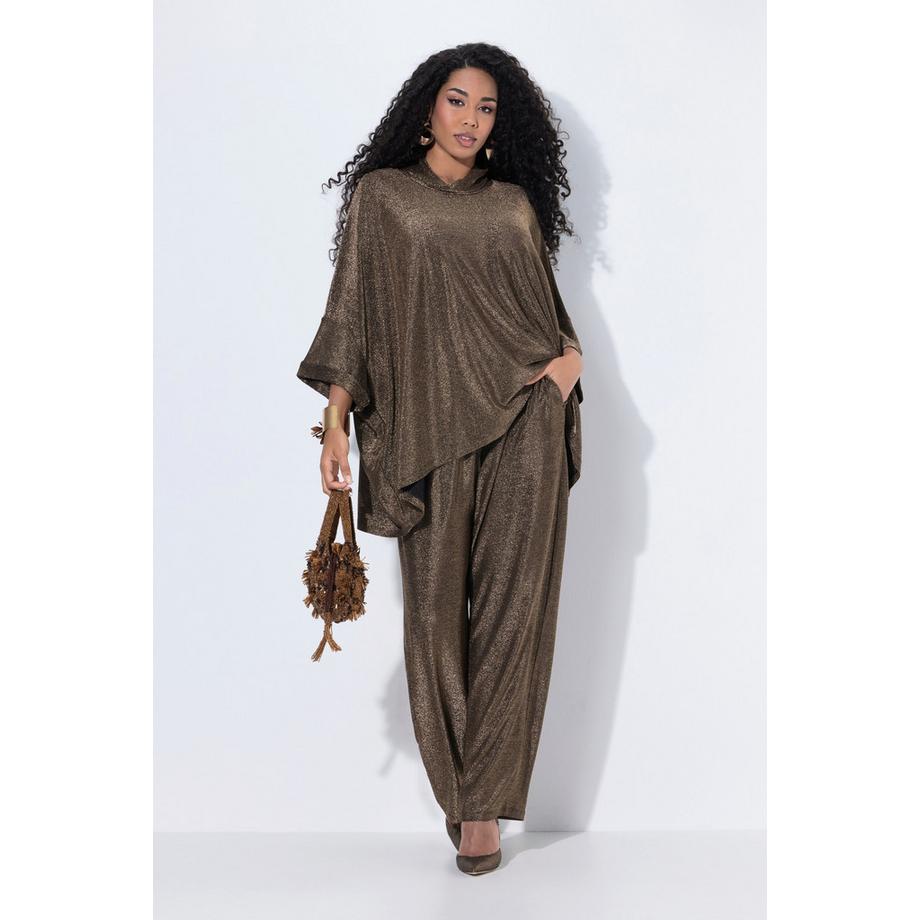 Ulla Popken Rose Pantalon Paillettes Jambes Évasées Ceinture Élastique  