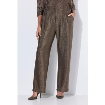 Pantalon à sequins Rose, jambes évasées et ceinture élastique