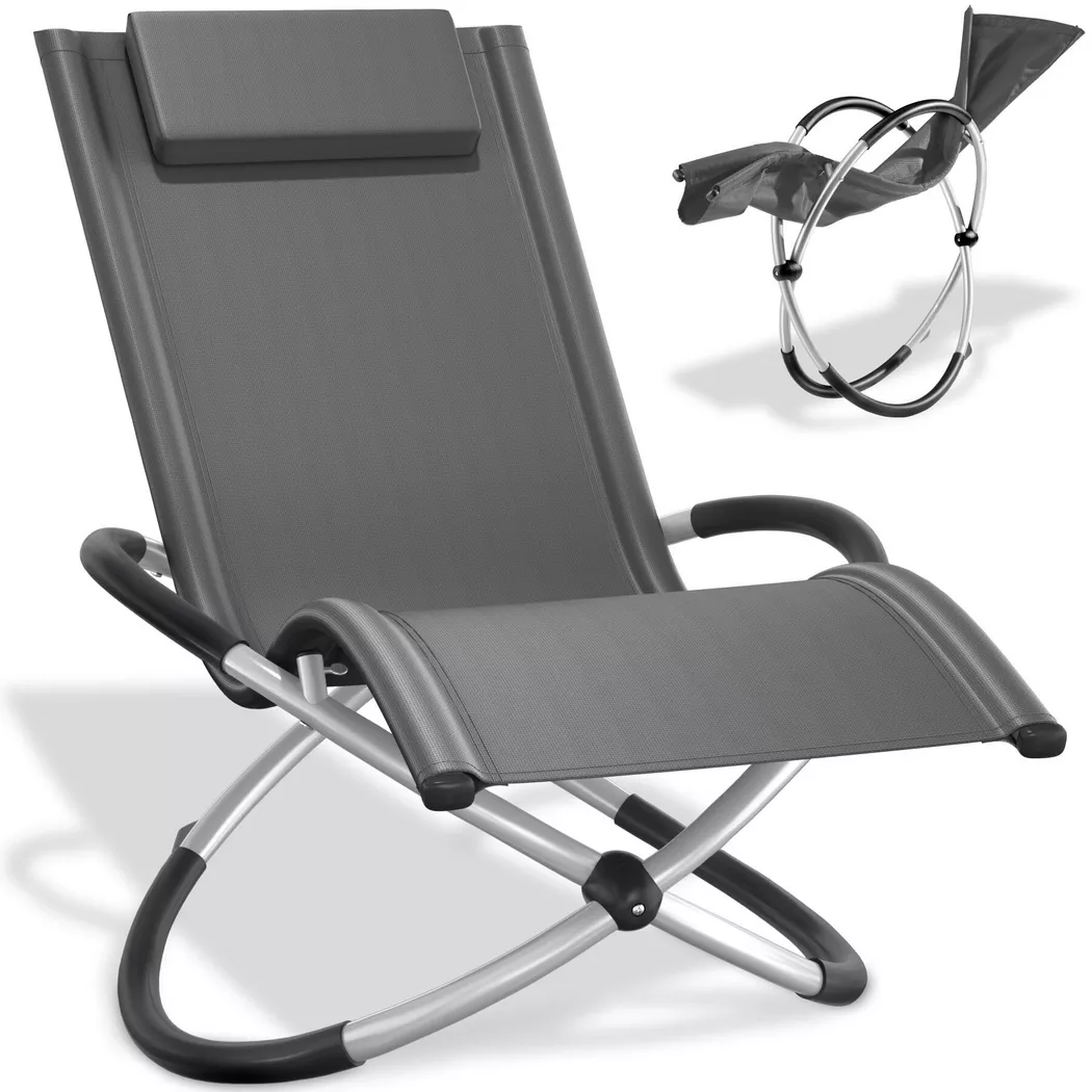 tectake® Sonnenliege, mit Textilene, Belastbarkeit 150 kg, 150 x 73 x 93 cm