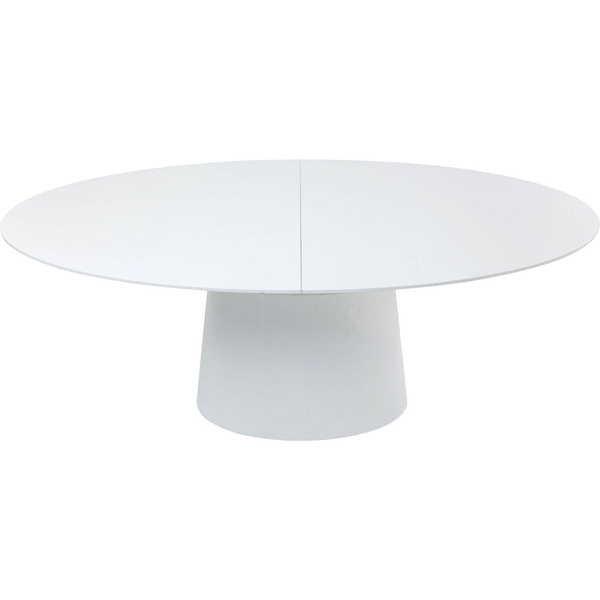 KARE Design Table à rallonge Benvenuto Blanc 200(50)x110cm  