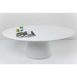 KARE Design Table à rallonges Benvenuto Blanc 200(50)x110cm  