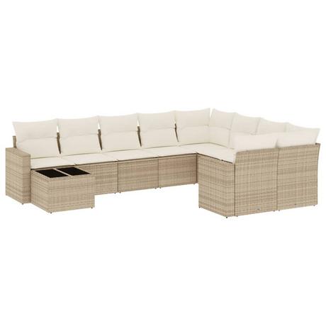 VidaXL set divano da giardino Polirattan  