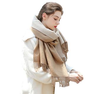 Only-bags.store  Kaschmirschal übergroß Pashmina große warme Schals wickelt 2-tone für Herbst Winter 