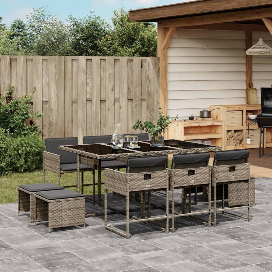 VidaXL set da pranzo da giardino Polirattan  