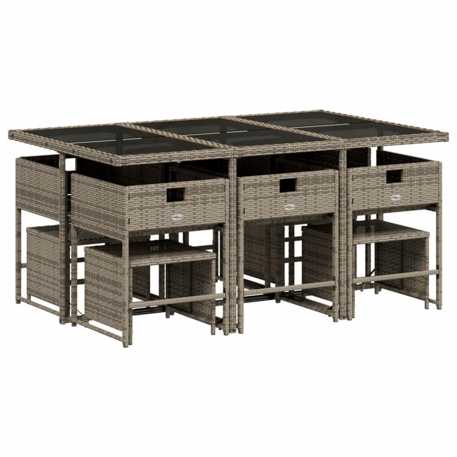 VidaXL set da pranzo da giardino Polirattan  