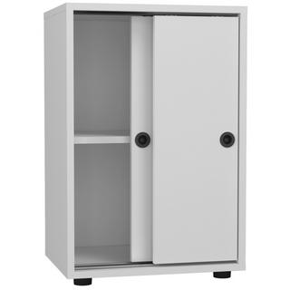 VCM Armoire de bureau Livres Classeurs Meuble de bureau Armoire Ulas 2 portes coulissantes  