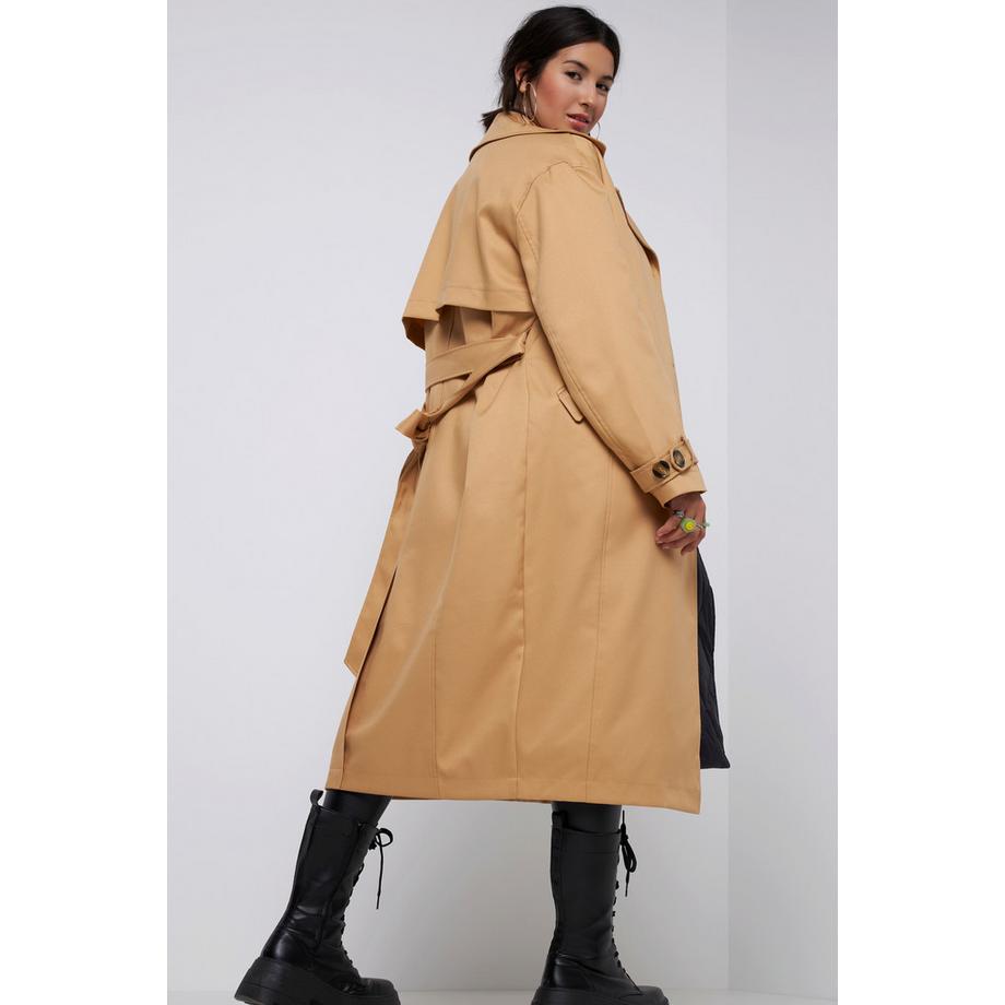 Studio Untold 2-in-1 Trenchcoat mit Steppweste, oversized, Reverskragen, Langarm  