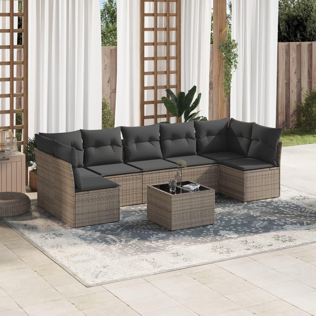 VidaXL set divano da giardino Polirattan  