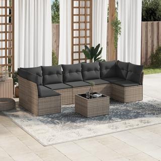 VidaXL set divano da giardino Polirattan  