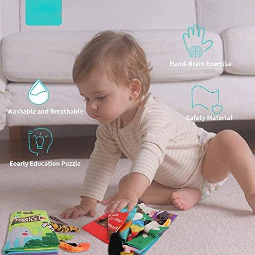 Activity-board  Livre en tissu pour bébé, livre d'images interactif, jouet pour bébé 