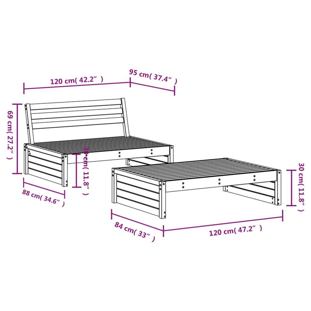 VidaXL Garten lounge set kiefernholz  