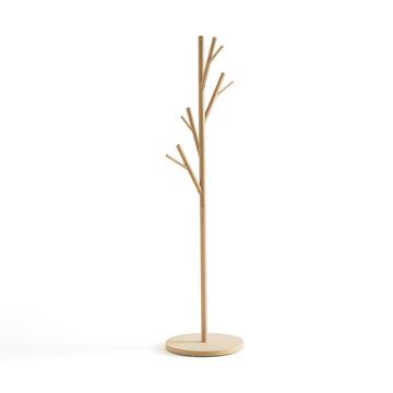 Porte-manteau en chêne et plaqué