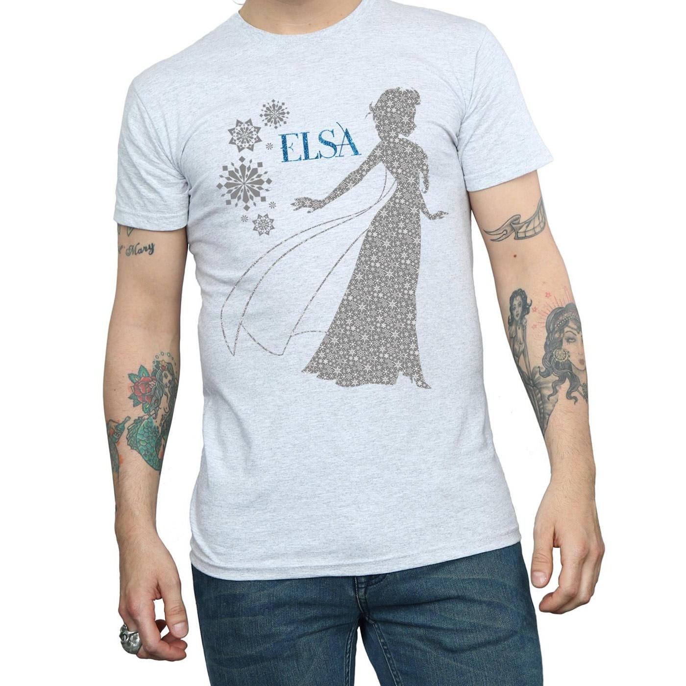 Disney Frozen Elsa Silhouette Flocon de Neige T-Shirt  