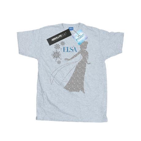 Disney Frozen Elsa Silhouette Flocon de Neige T-Shirt  