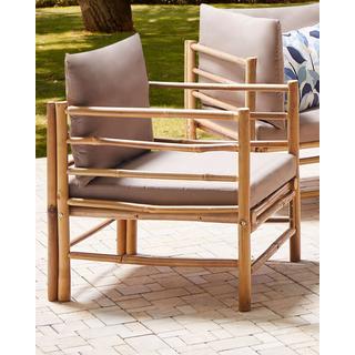 Beliani Gartensessel aus Bambusholz Boho CERRETO  