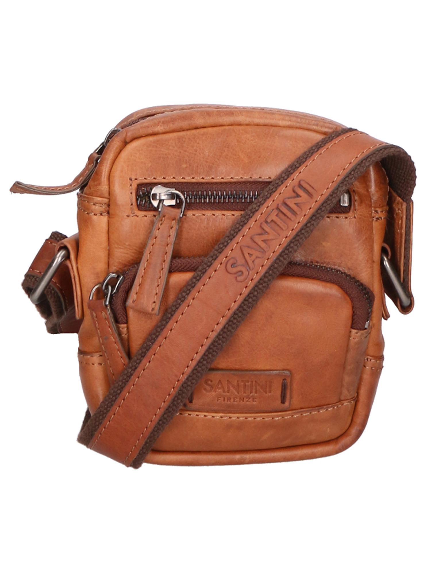 Santini Leder Umhängetasche  