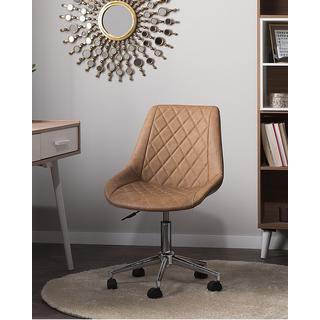 Beliani Chaise de bureau en Cuir PU Traditionnel MARIBEL  