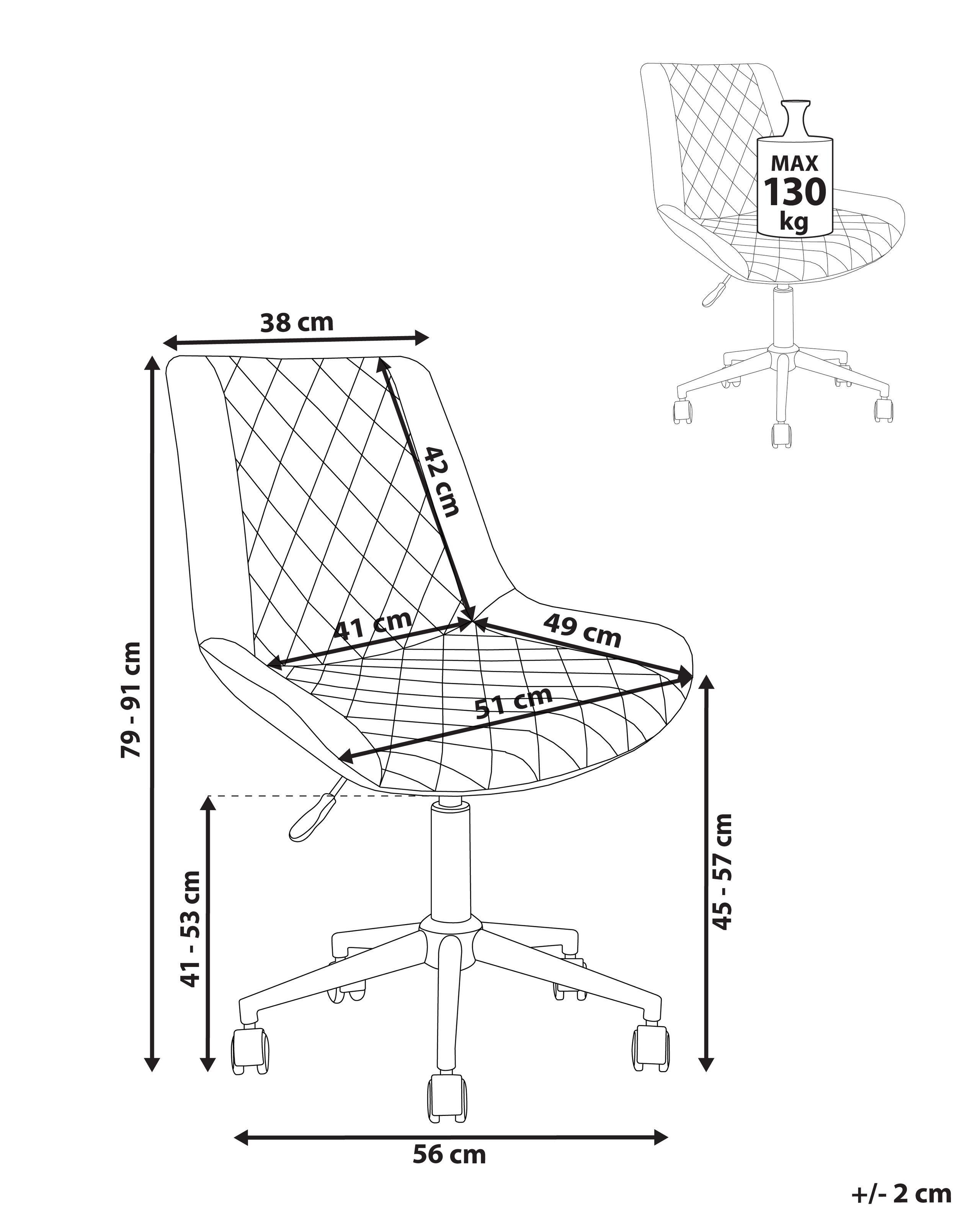 Beliani Chaise de bureau en Cuir PU Traditionnel MARIBEL  