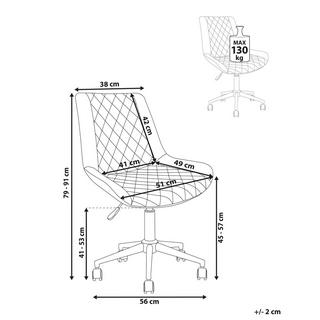 Beliani Chaise de bureau en Cuir PU Traditionnel MARIBEL  