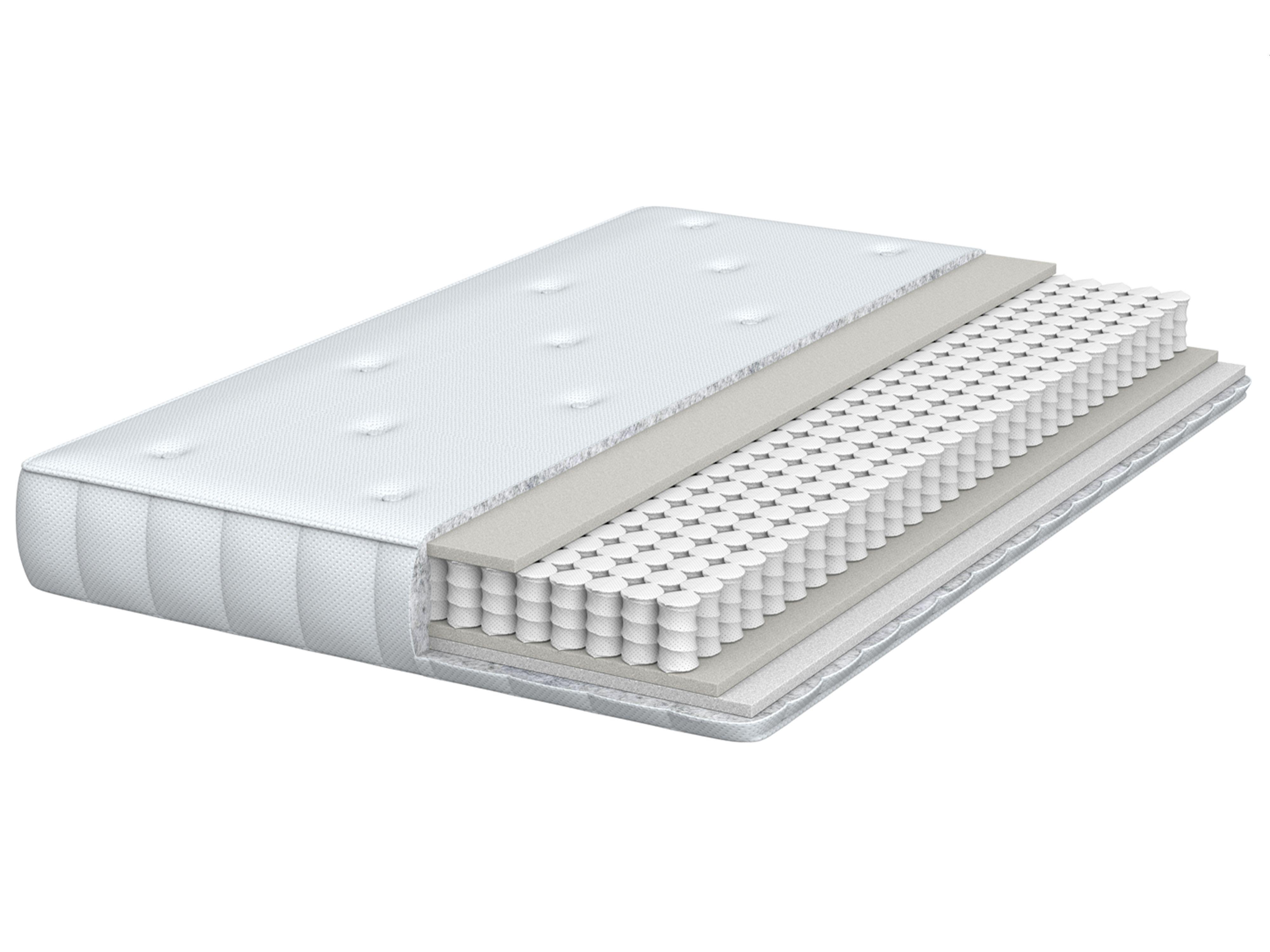 Beliani Materasso a molle insacchettate en Molle insacchettate DUO - Medio  