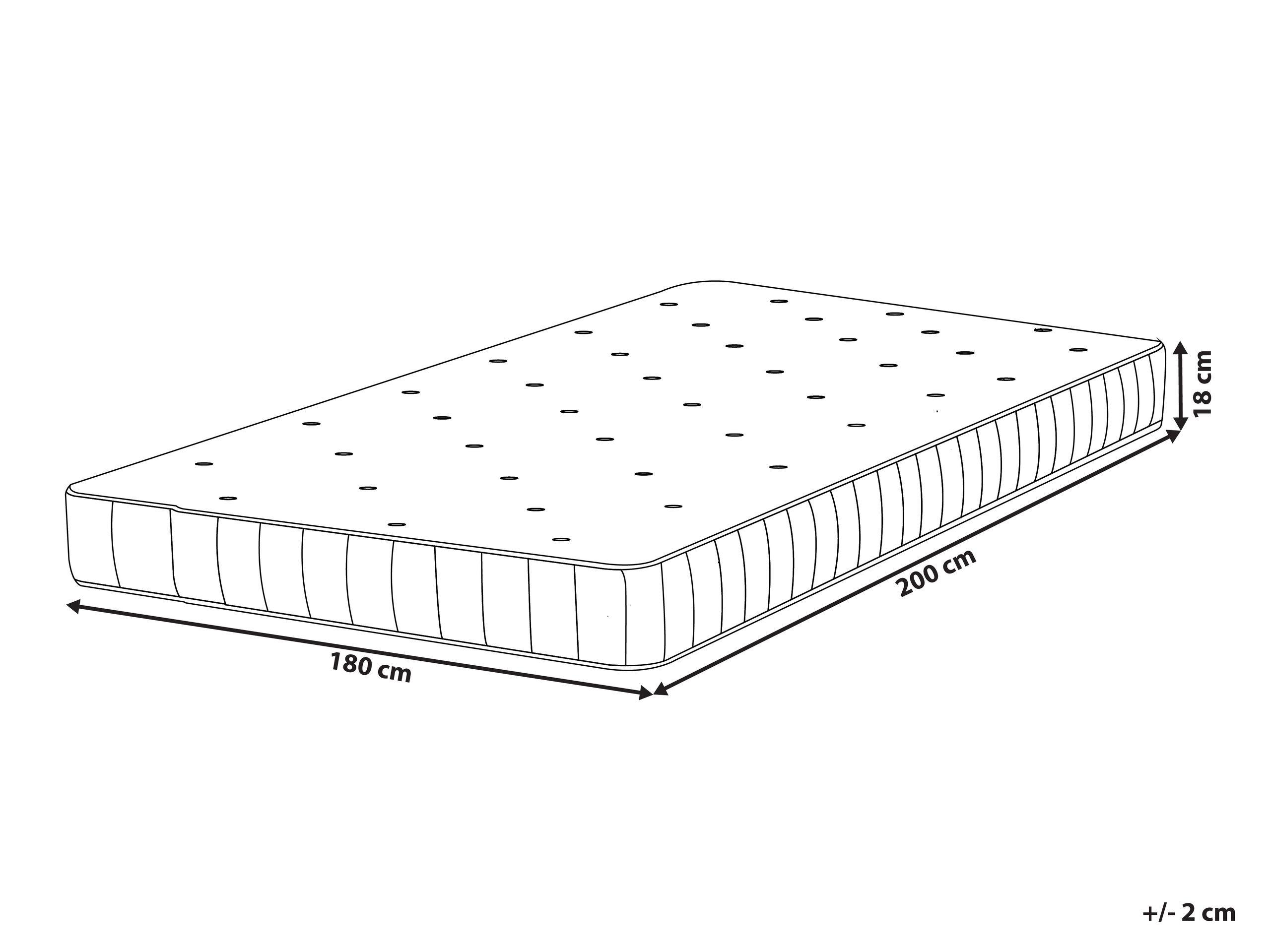 Beliani Materasso a molle insacchettate en Molle insacchettate DUO - Medio  