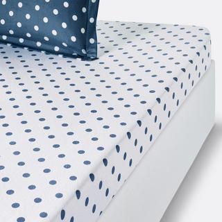 La Redoute Intérieurs Clarisse Drap Housse Flanelle Imprimé Pois  