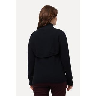 Ulla Popken Maglia 2-in-1 a costine scollo a V  