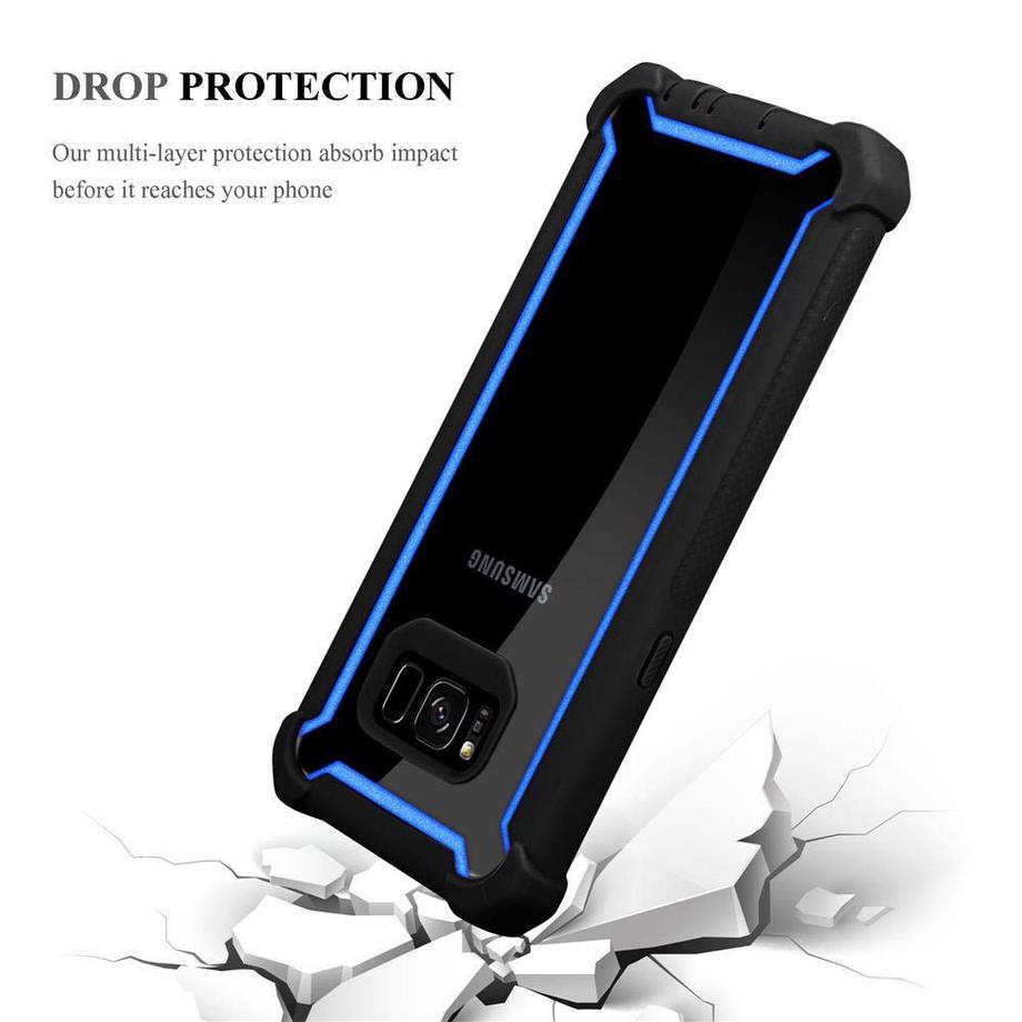 Cadorabo  Hülle für Samsung Galaxy S8 2-in-1 TPU Silikon-Rand Glas-Rücken 