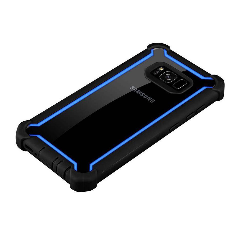 Cadorabo  Hülle für Samsung Galaxy S8 2-in-1 TPU Silikon-Rand Glas-Rücken 