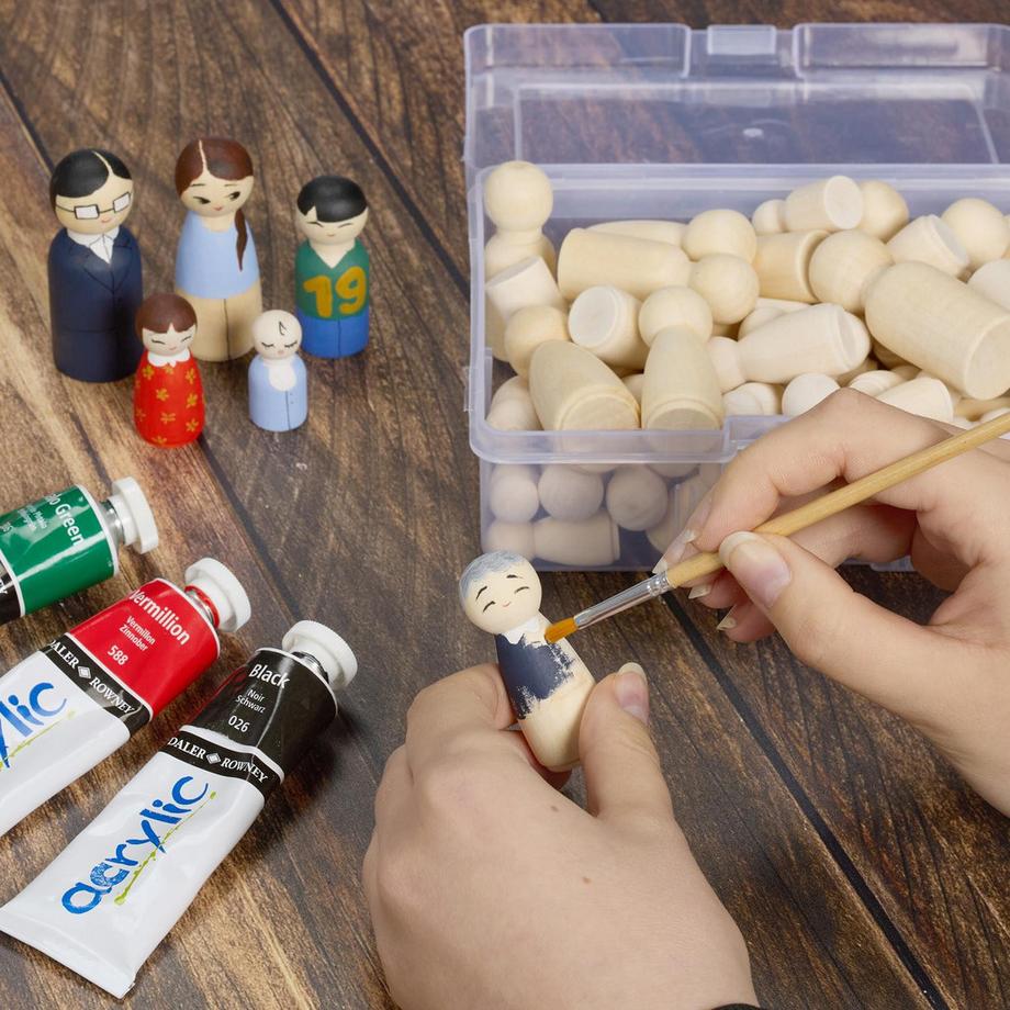 Northio  Holzfiguren zum Bemalen 100 Sets 