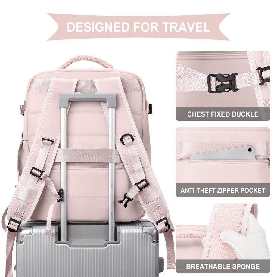 Only-bags.store Zaino da viaggio impermeabile per bagaglio a mano con scomparto per laptop  