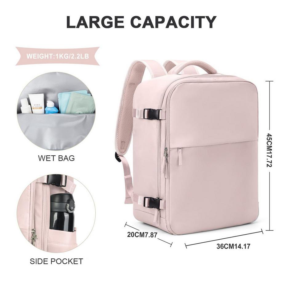 Only-bags.store Zaino da viaggio impermeabile per bagaglio a mano con scomparto per laptop  