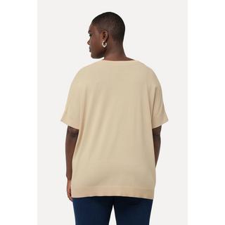 Ulla Popken  Maglia con tencel, seta, scollo a V e mezze maniche 