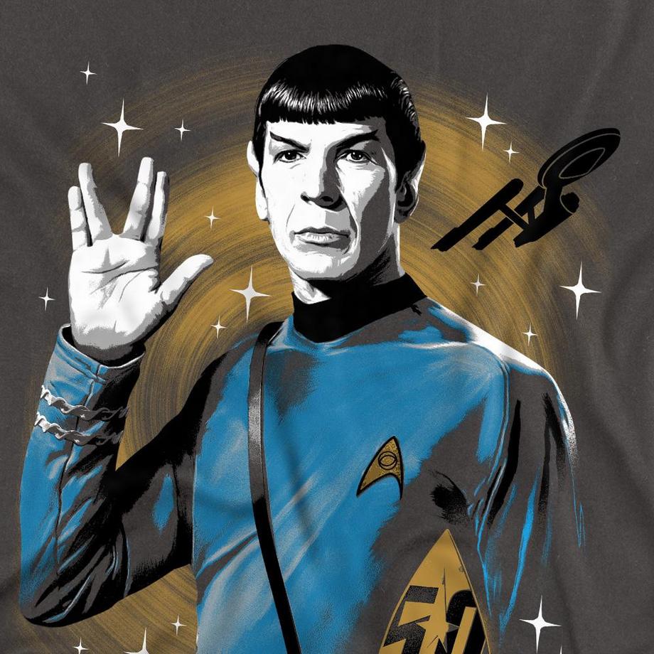Star Trek Prosper T-Shirt Stampata a Maniche Lunghe  