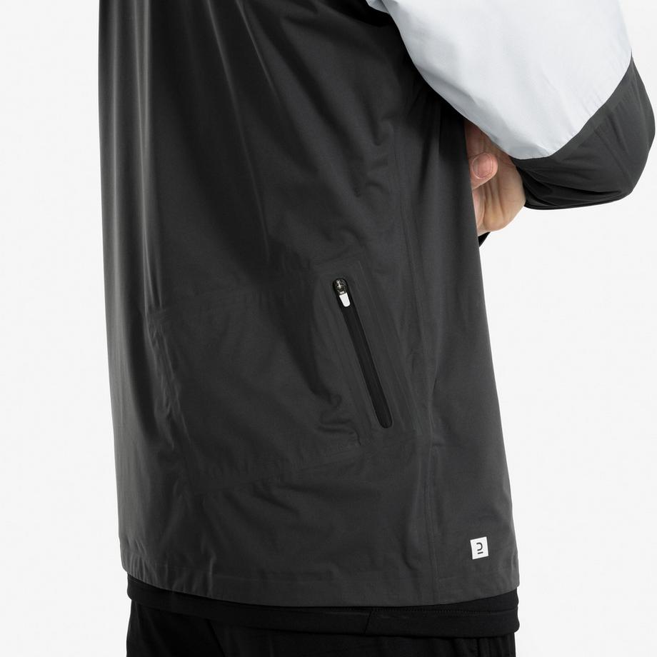 KIPSTA Regenjacke CLR Schwarz Weiss für Erwachsene  