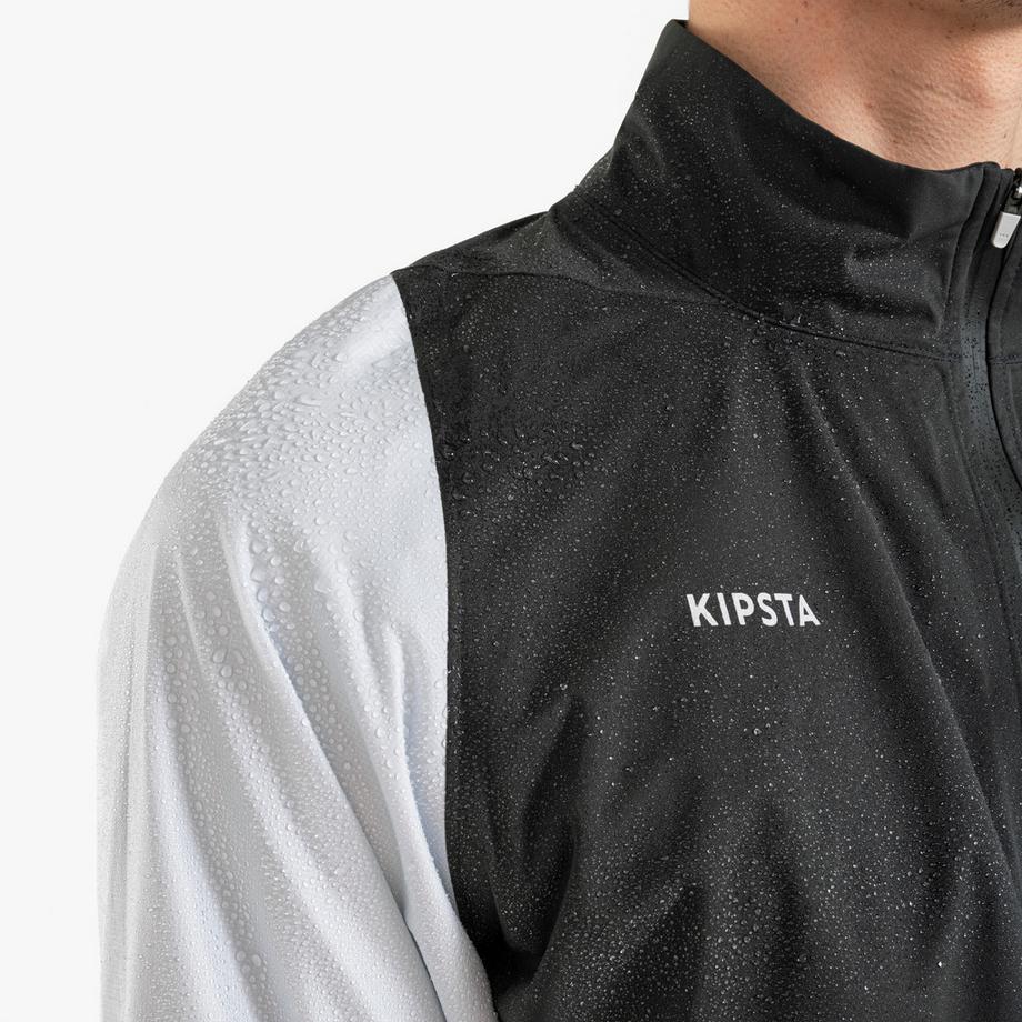KIPSTA Regenjacke CLR Schwarz Weiss für Erwachsene  