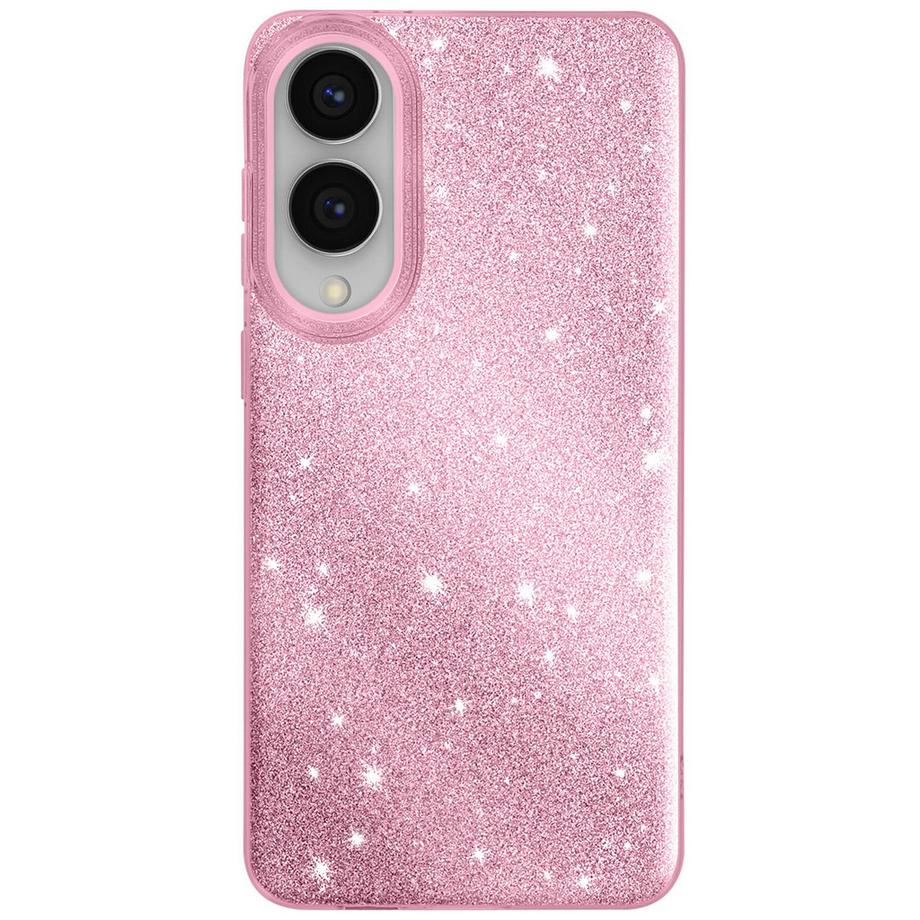 Avizar  Cover per Galaxy S25 Edge Design bi-materiale e finitura glitterata 