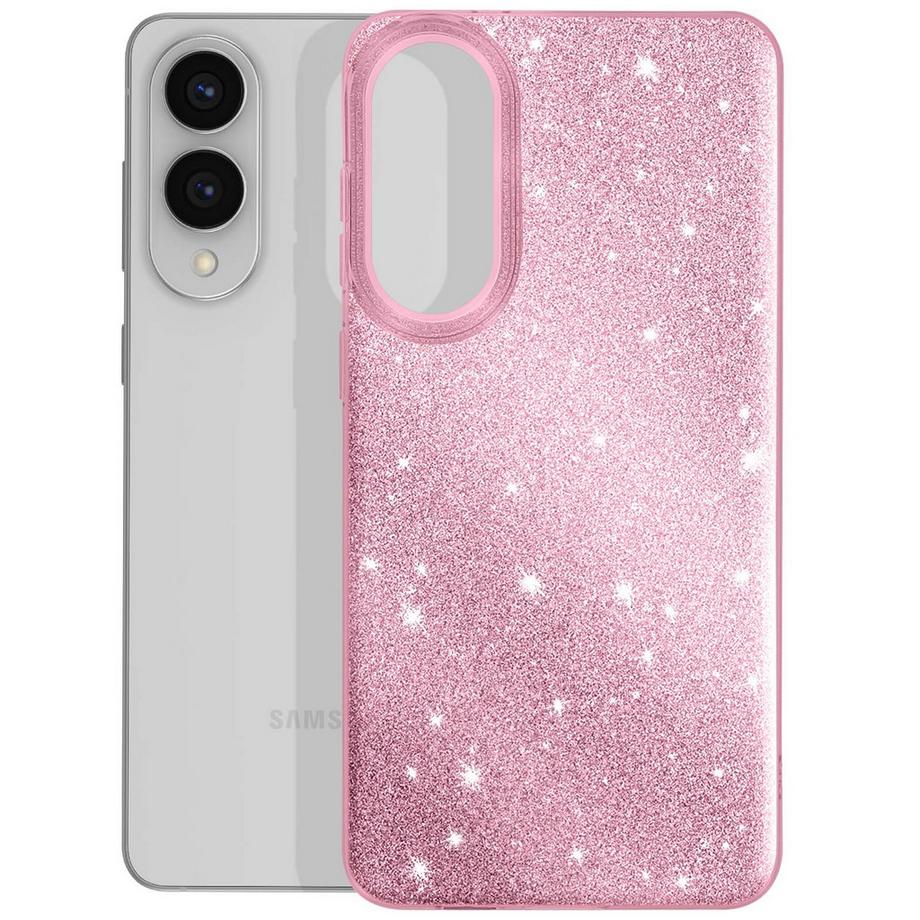 Avizar  Cover per Galaxy S25 Edge Design bi-materiale e finitura glitterata 