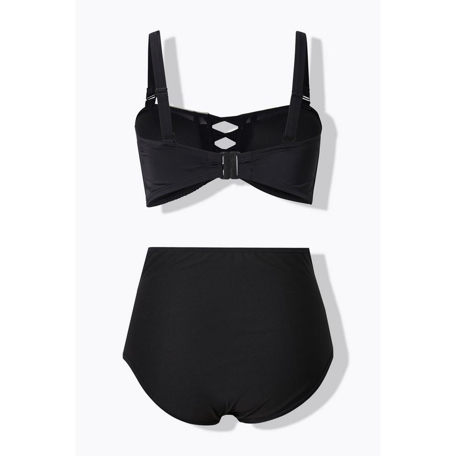 Ulla Popken Bikini Bretelles Fantaisie Bonnets Souples Bretelles Ajustables Taille Haute  