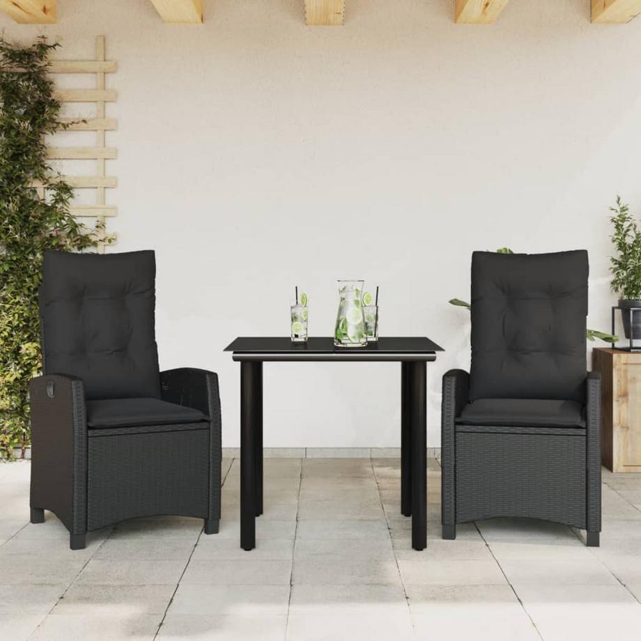 VidaXL Ensemble à manger de jardin rotin synthétique  