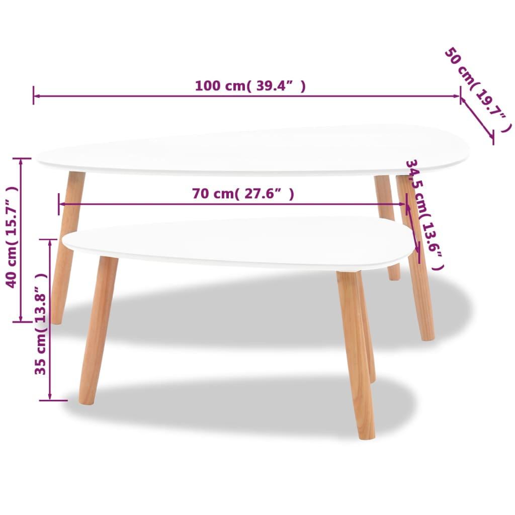 VidaXL Table basse bois de pin  