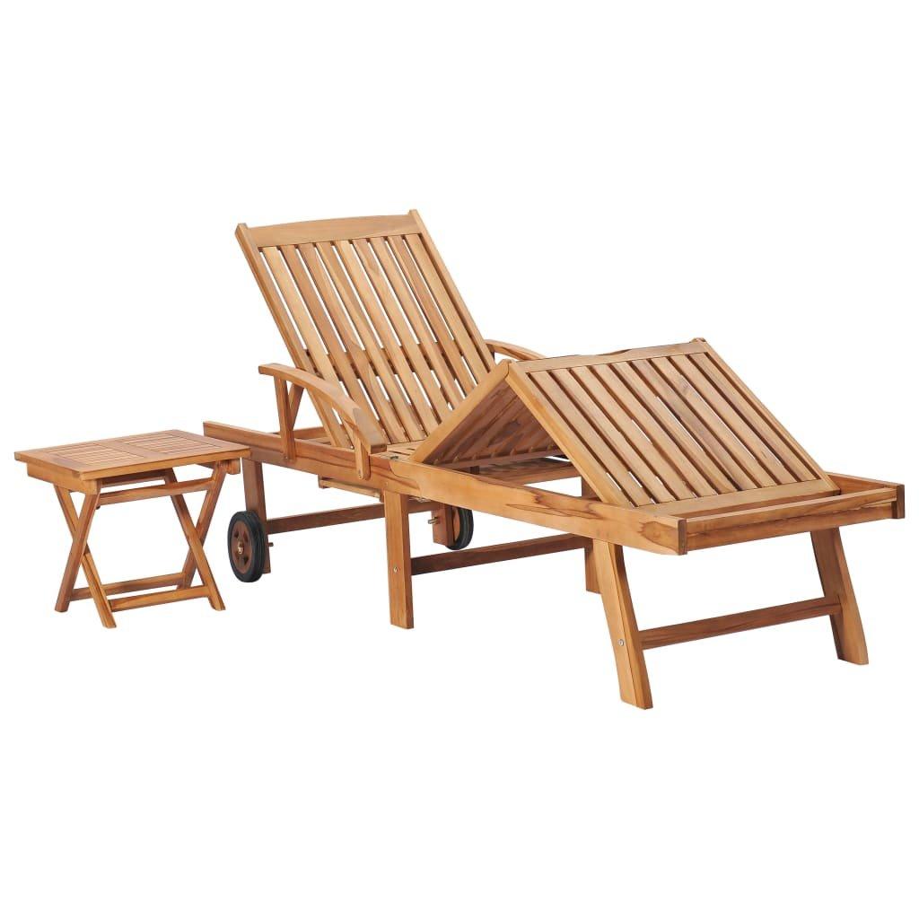 VidaXL Sonnenliege teak  