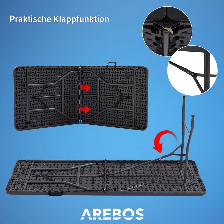 Arebos Bierzeltgarnitur Festzeltgarnitur Biertisch Set klappbar Campingtisch  