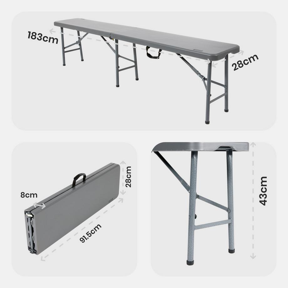 Arebos Bierzeltgarnitur Festzeltgarnitur Biertisch Set klappbar Campingtisch  
