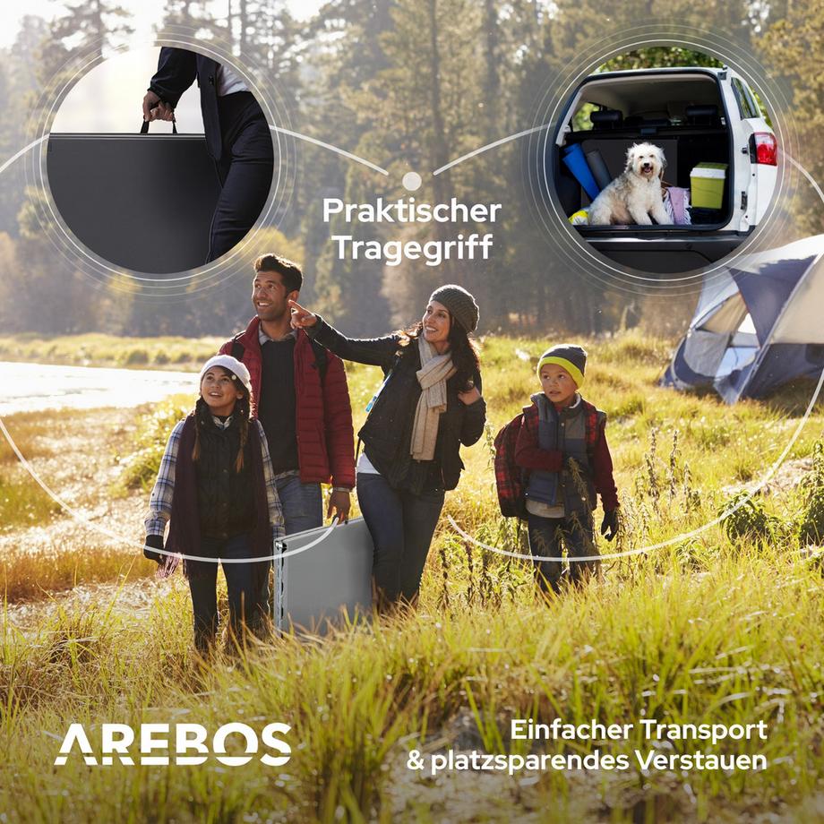 Arebos Bierzeltgarnitur Festzeltgarnitur Biertisch Set klappbar Campingtisch  