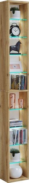 VCM Holzregal stehend | platzsparender CD-Schrank | Elegantes DVD-Regal stehend | Blu-Ray Regal | CD Regal - Rasato  