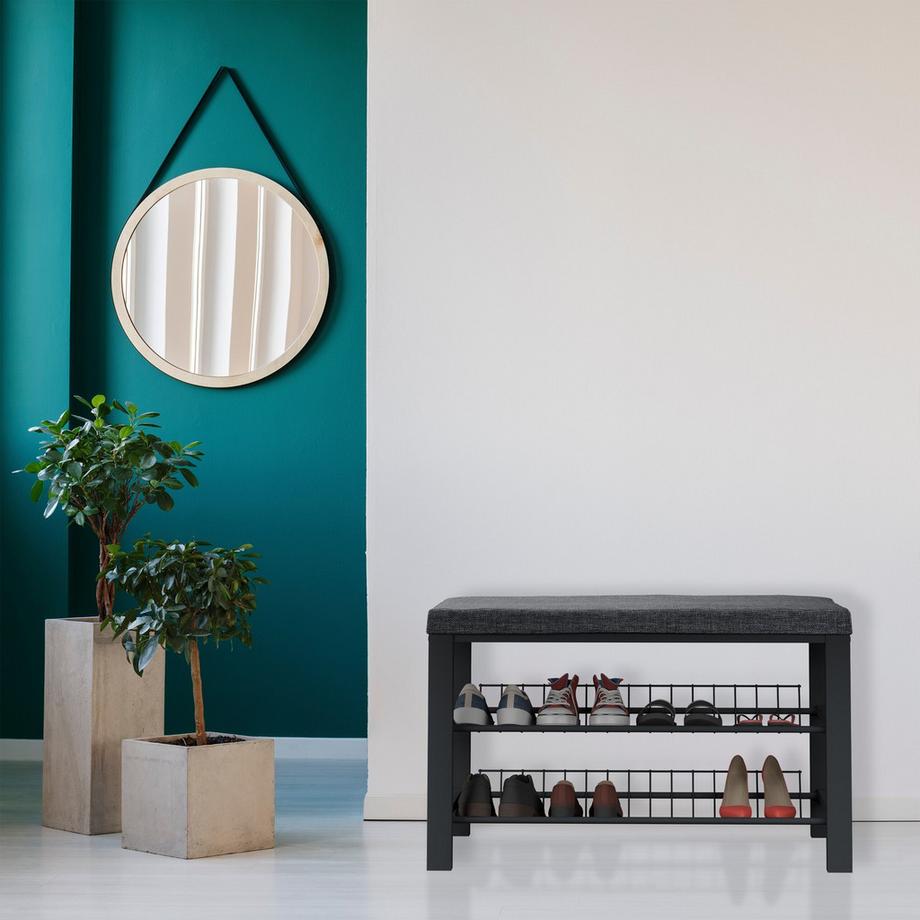 Northix Banc à chaussures avec étagère  