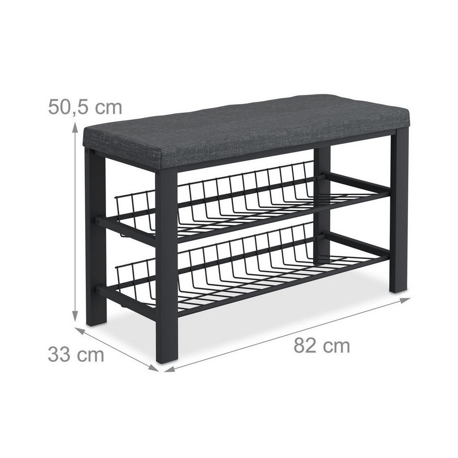 Northix Banc à chaussures avec étagère  
