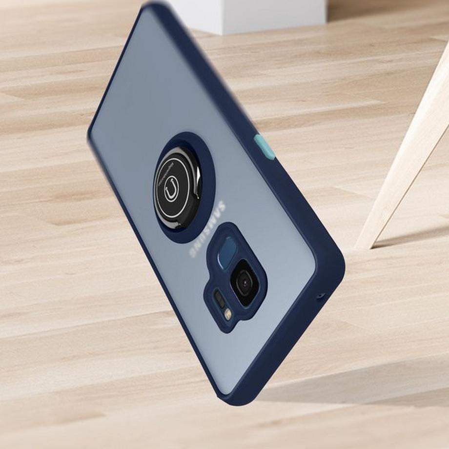 Avizar  Coque Samsung Galaxy S9 Bleu avec Anneau 