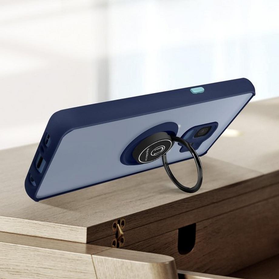 Avizar  Coque Samsung Galaxy S9 Bleu avec Anneau 